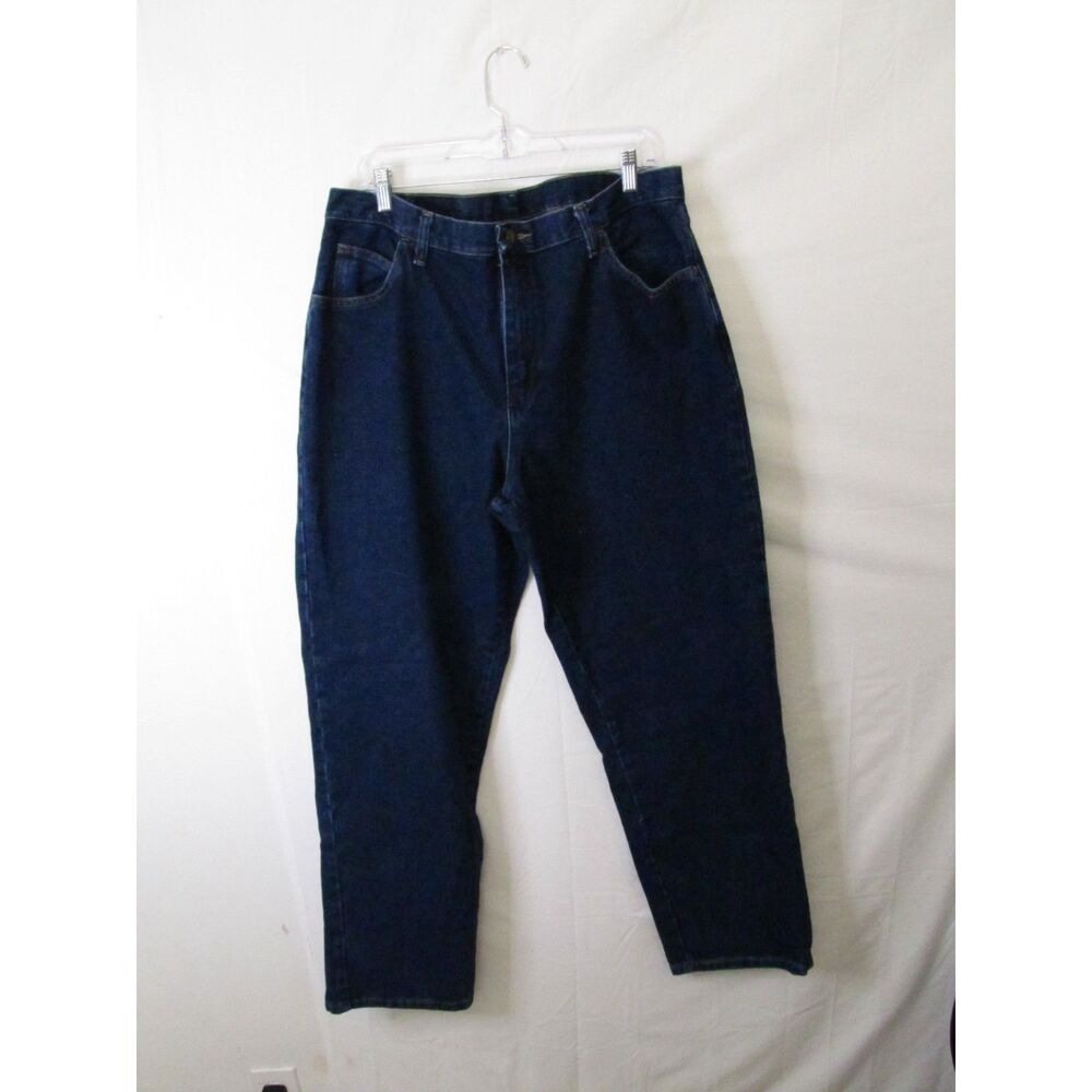 Wrangler Blues women's 34x32 Jeans Dark Wash Cotton Denim Straight Leg